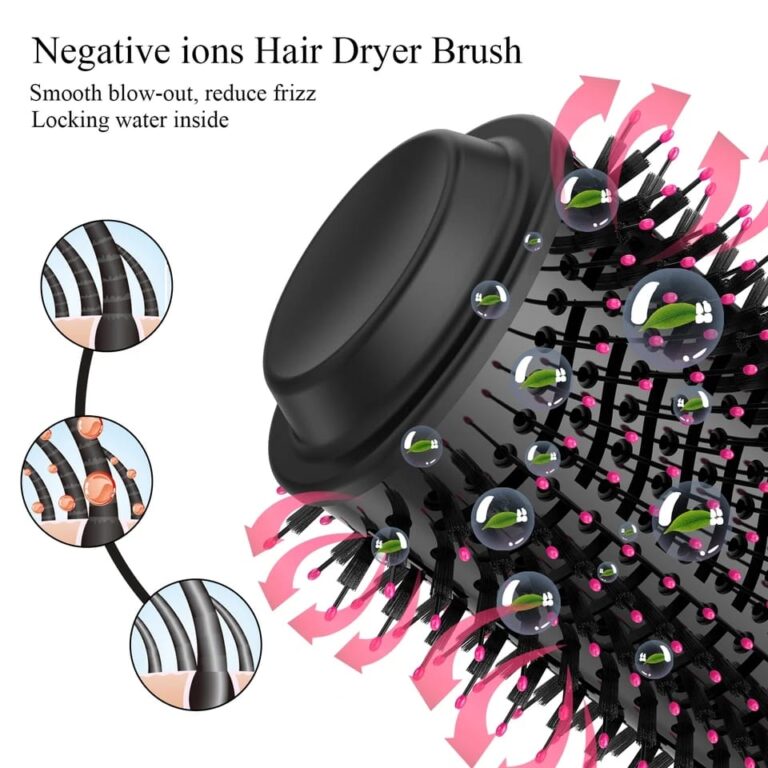 Hair Dryer and Volumizer Brush | Hot Air Brush Hair Styler for Straightening & Curl Comb